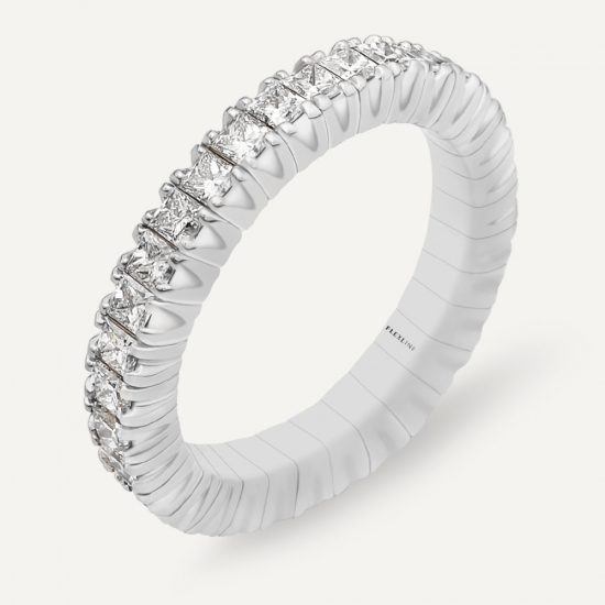 Anello ABPR-01D Gr 4,80 in oro bianco 18 Kt