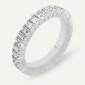 Anello ABPR-01D Gr 4,80 in oro bianco 18 Kt