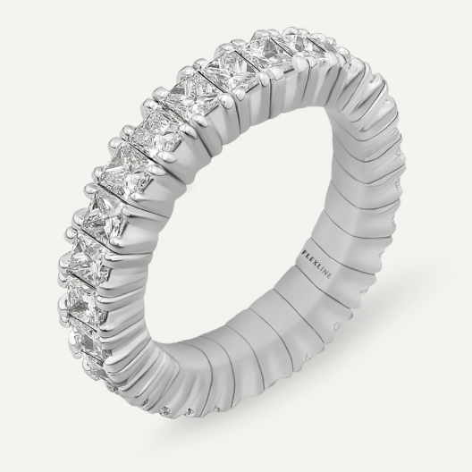 Anello ABPR-02D Gr 6,20 in oro bianco 18 Kt
