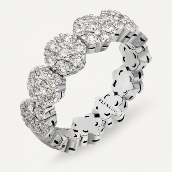 Anello AB5144D Gr 4,60 in oro bianco 18 Kt