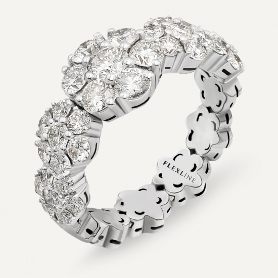 Anello AB5145D Gr 7,00 in oro bianco 18 Kt