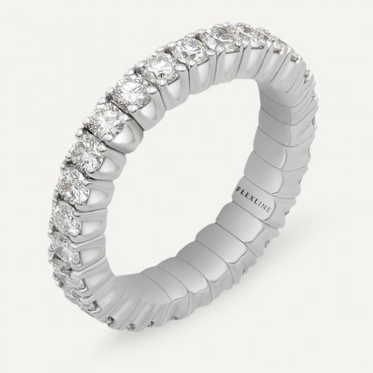Anello ABCL-02D Gr 4,50 in oro bianco 18 Kt