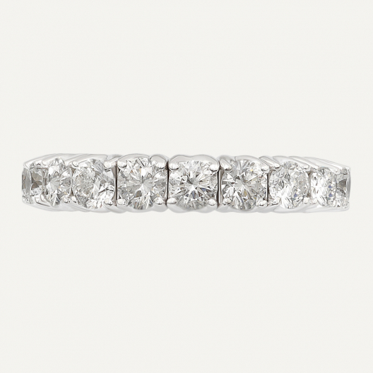 Anello ABCL-05D Gr 7,50 in oro bianco 18 Kt 2