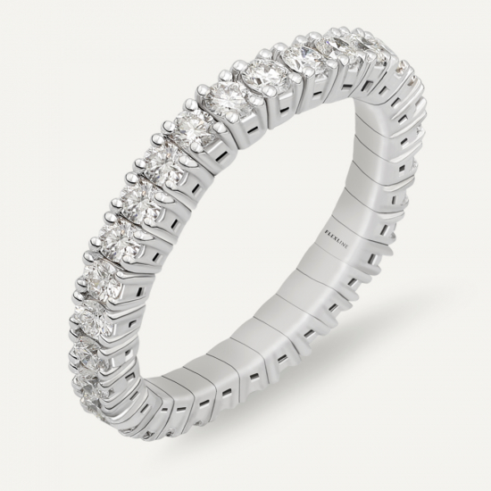 Anello AB1101-01D Gr 3,50 in oro bianco 18 Kt