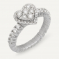 Anello AB5374D Gr 5,60 in oro bianco 18 Kt
