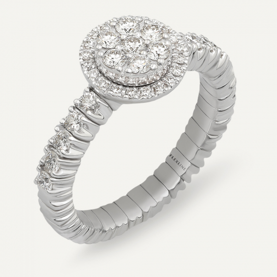 Anello AB5375D Gr 5,70 in oro bianco 18 Kt