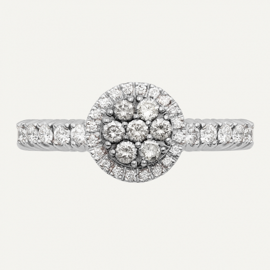 Anello AB5375D Gr 5,70 in oro bianco 18 Kt 2